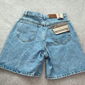 Vintage Lee Denim Shorts Womens Size 10 Long Y2K High Rise Relaxed Skater